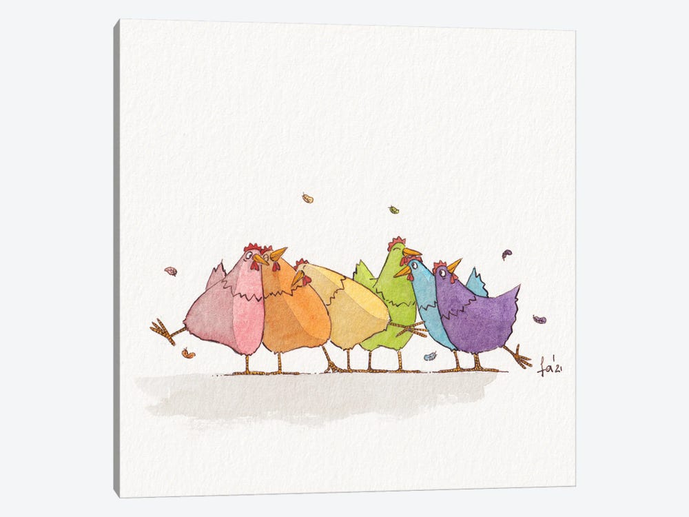 Chicken Pride by Friederike Ablang 1-piece Canvas Wall Art
