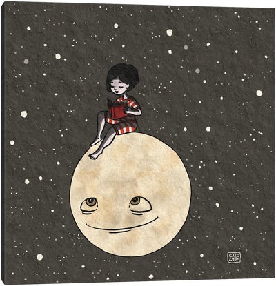Moon Books Canvas Art Print - Friederike Ablang
