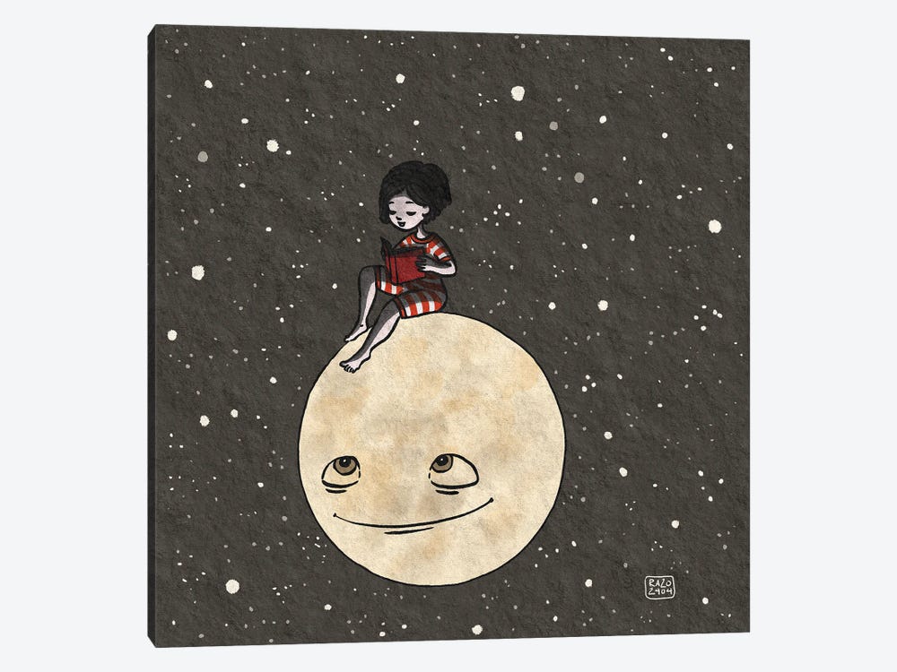 Moon Books by Friederike Ablang 1-piece Canvas Print