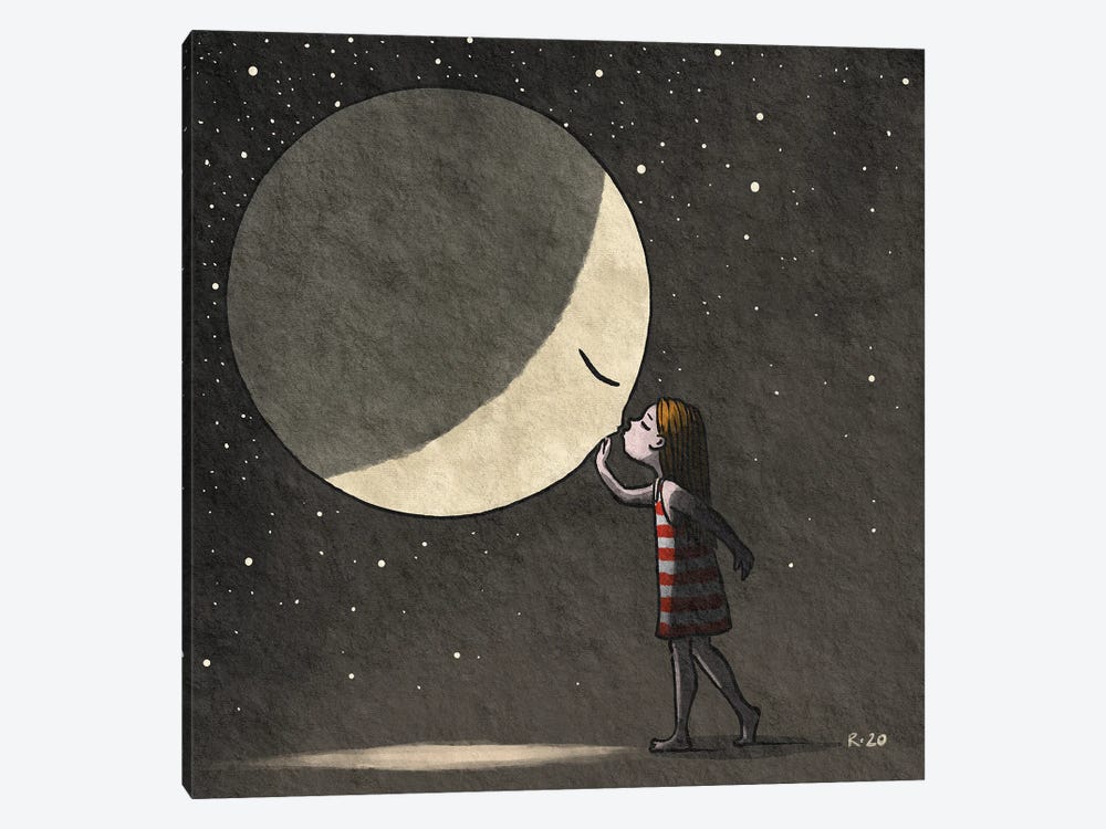 Moon Kissing by Friederike Ablang 1-piece Art Print