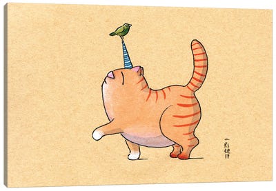 Unicorn Cat Canvas Art Print - Friederike Ablang
