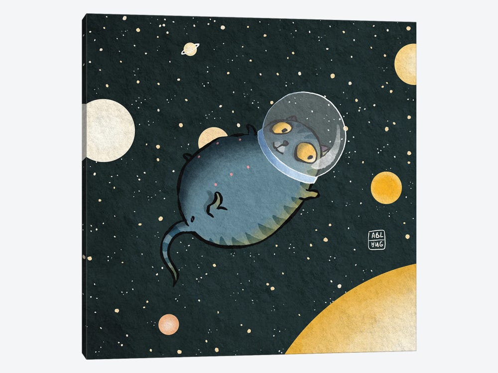 Astrocat by Friederike Ablang 1-piece Canvas Print