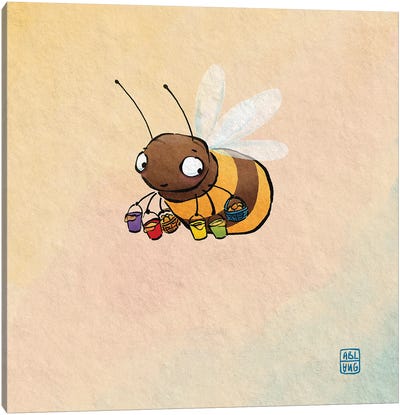 Busy Bee Canvas Art Print - Friederike Ablang