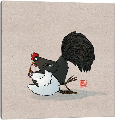 Chicken Tango Canvas Art Print - Friederike Ablang