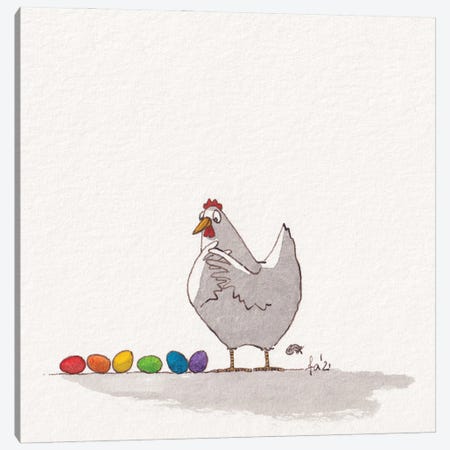 Pride Eggs Canvas Print #FRK61} by Friederike Ablang Canvas Art