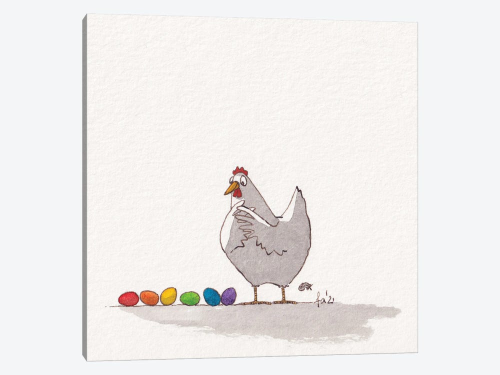 Pride Eggs by Friederike Ablang 1-piece Canvas Wall Art