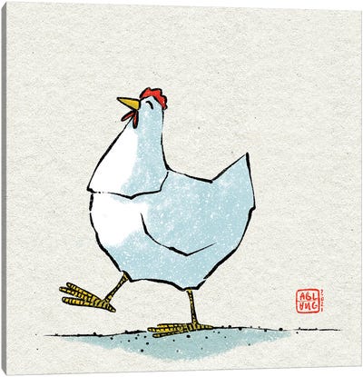 Chicken March Canvas Art Print - Friederike Ablang