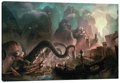 Monster Raid Canvas Art Print - Ferdinand Ladera