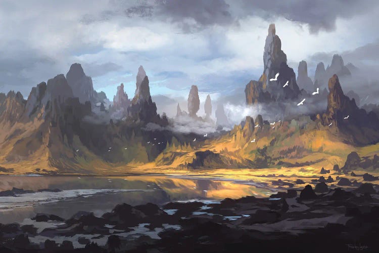 Mt Alebur by Ferdinand Ladera wall art