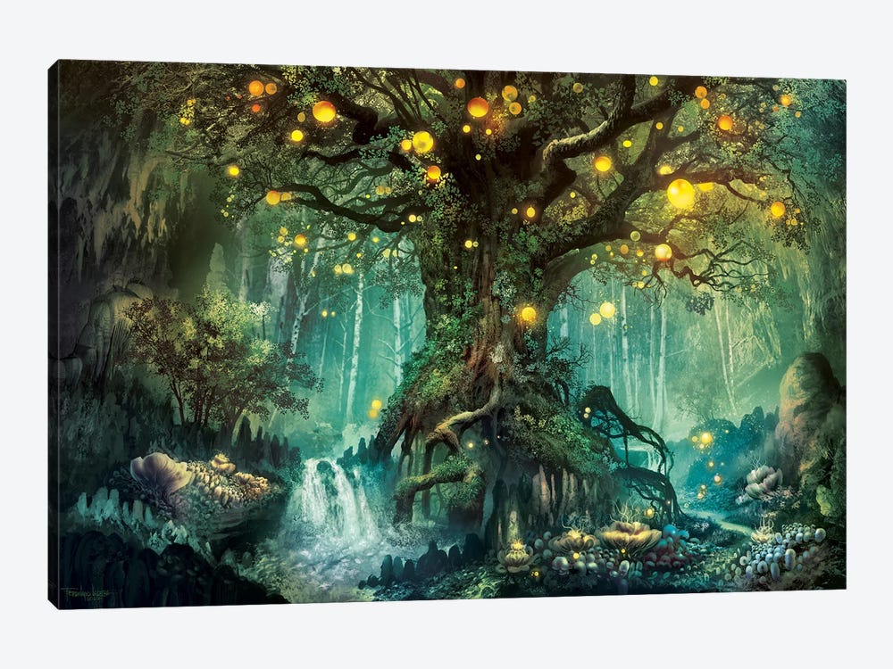 Dimlight Forest by Ferdinand Ladera 1-piece Canvas Art