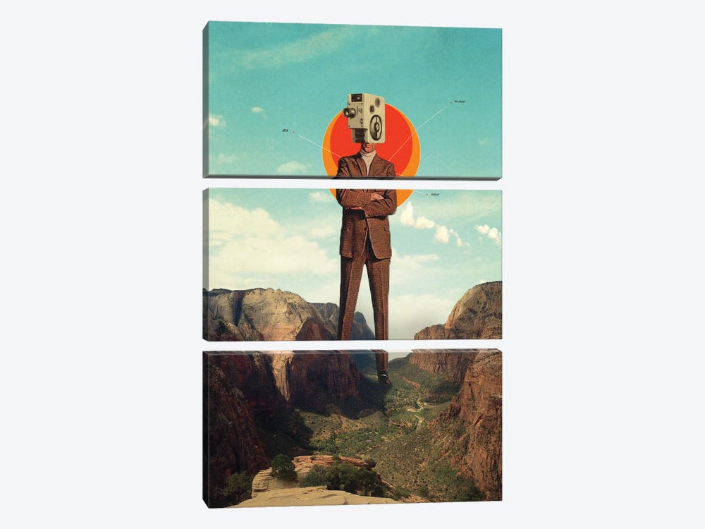 Video404 by Frank Moth 3-piece Canvas Print