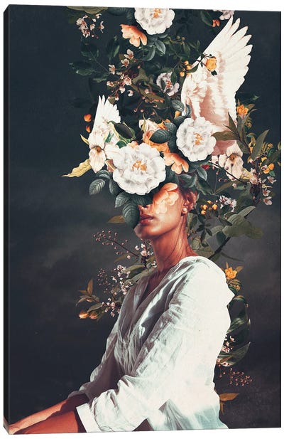 The Last Portrait Of Penelope Canvas Art Print - Floral Portrait Art