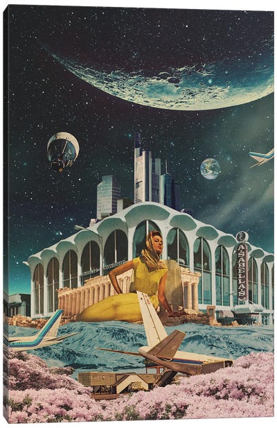 A Postcard From Year 2345 Canvas Art Print - Space Fiction Art
