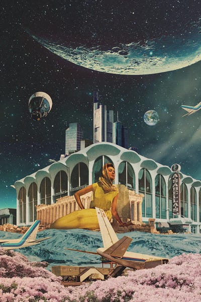 Space Fiction: A Postcard From Year 2345 by Frank Moth