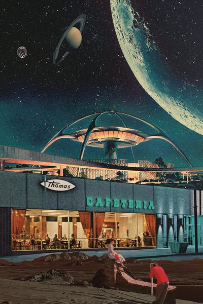 Astronomy & Space: A Postcard From Year 2346 by Frank Moth