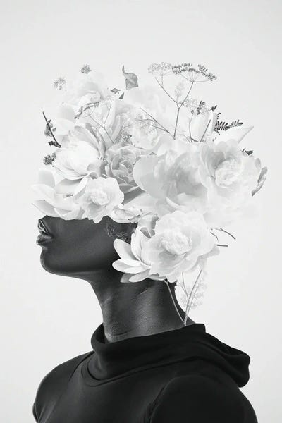 Black & White: Leaden Blossom by Frank Moth