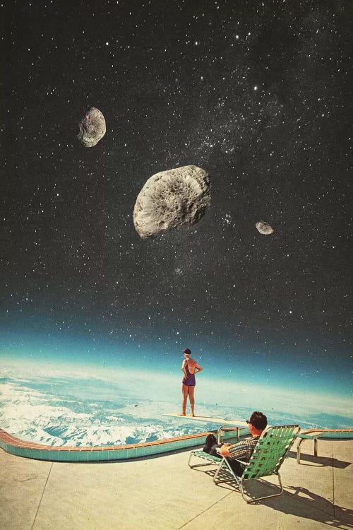 Summer with a chance of Asteroids by Frank Moth wall art