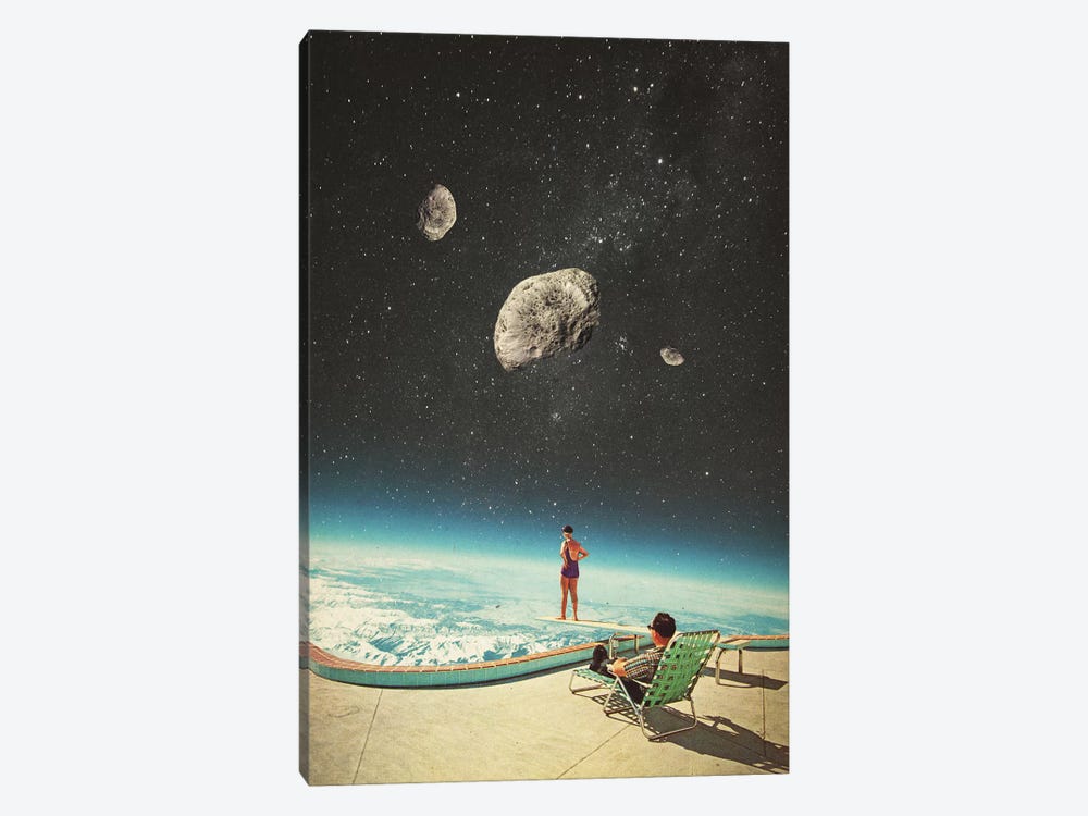 Summer with a chance of Asteroids by Frank Moth 1-piece Canvas Art Print