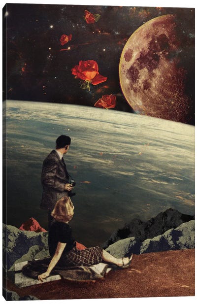 The Roses Came Canvas Art Print - Moon Art