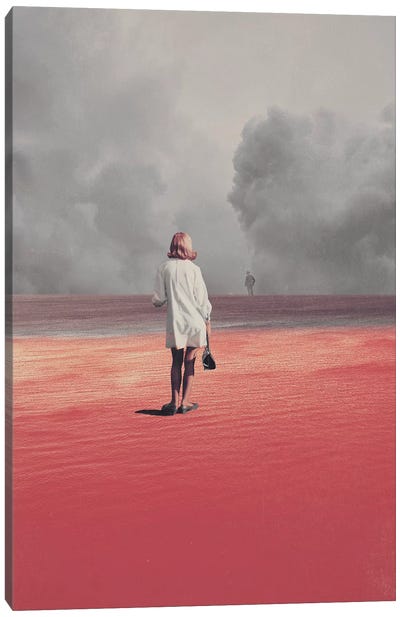 Watching you Leave me, didn't want to Canvas Art Print - Space Fiction Art