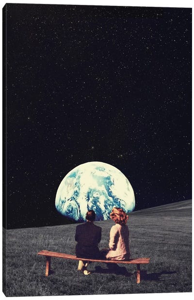 We Used to Live There Canvas Art Print - Space Fiction Art