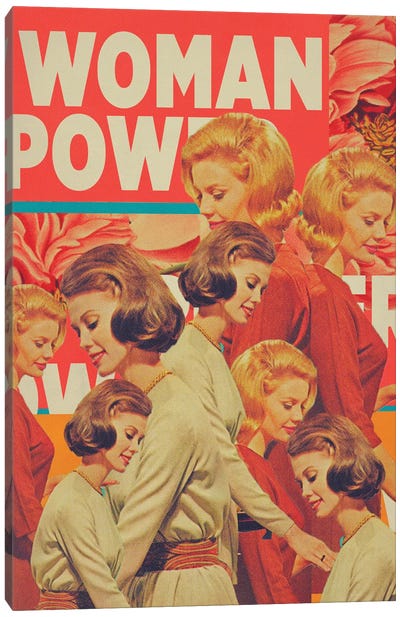 Woman Power Canvas Art Print - Jackie Kennedy Onasis