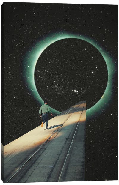 Escaping Into The Void Canvas Art Print - Space Fiction Art