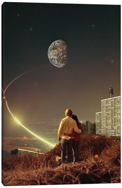 We Used To Live There Too Canvas Art Print - Planet Art