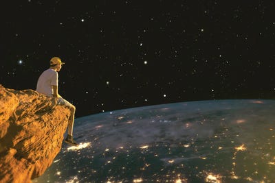 Yellow Night by Fran Rodriguez framed canvas print