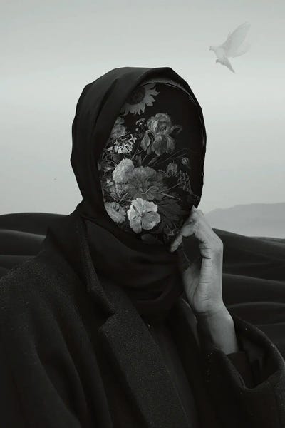 Black & White Florals: Untitled III by Fran Rodriguez