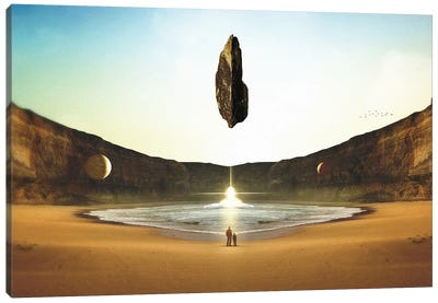 Trascendence Canvas Art Print - Sci-Fi Planet Art