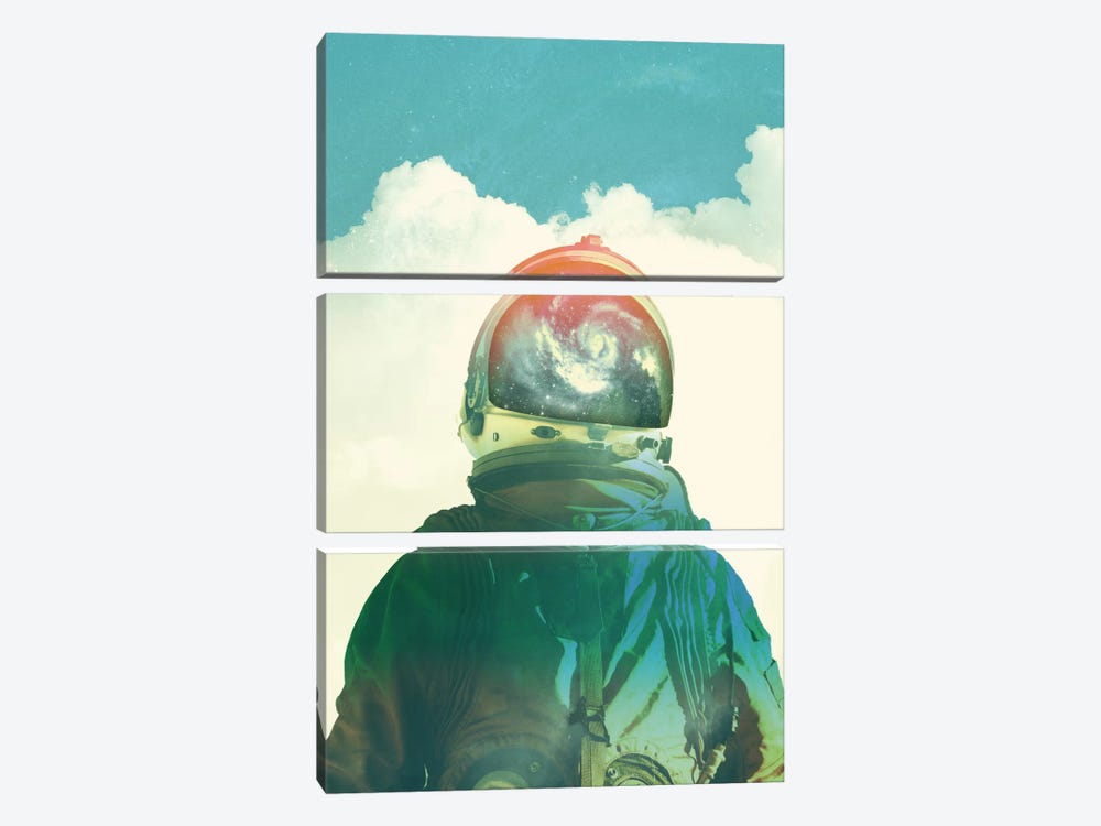 God Is An Astronaut by Fran Rodriguez 3-piece Canvas Print
