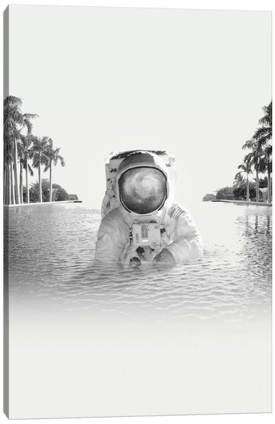 Astronaut Canvas Art Print - Space Fiction Art