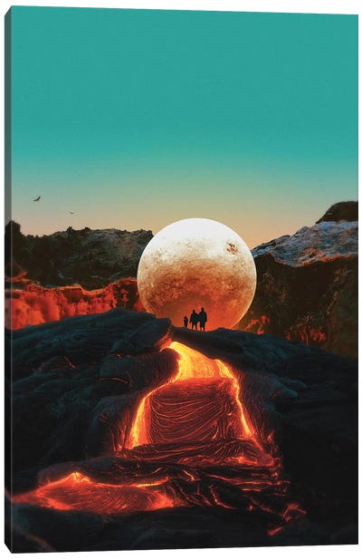 Lava Canvas Art Print - Volcano Art