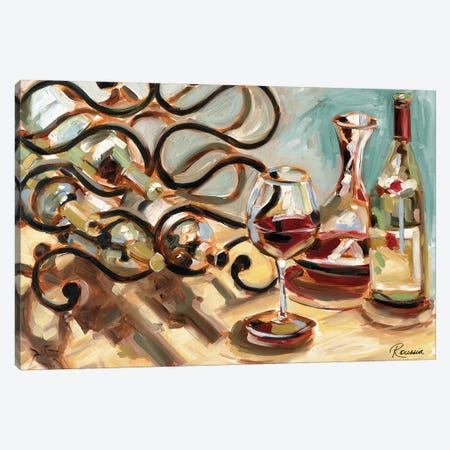 Decanter and Wine Canvas Print #FRR14} by Heather A. French-Roussia Canvas Print