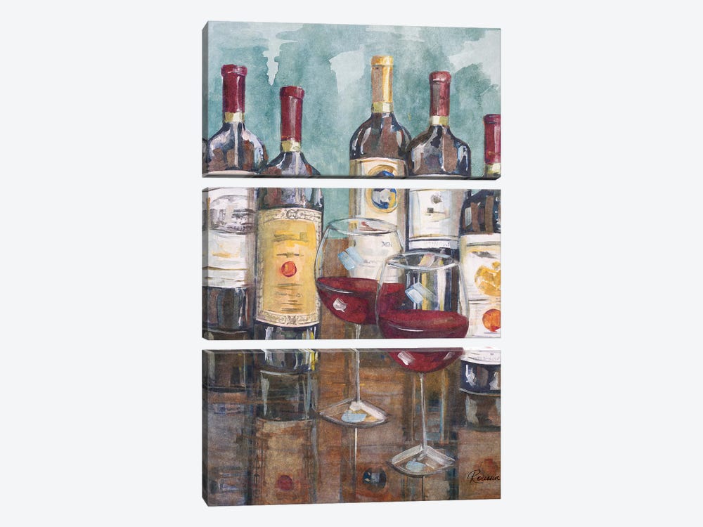Wine Tasting II by Heather A. French-Roussia 3-piece Canvas Art
