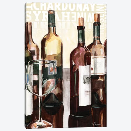 Wine Typography I Canvas Print #FRR25} by Heather A. French-Roussia Canvas Art