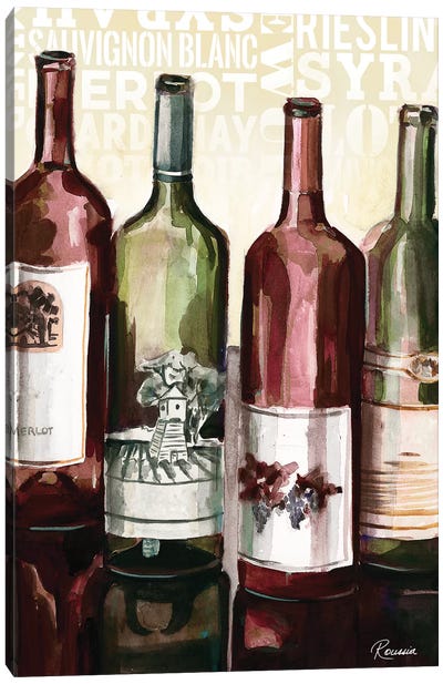 Wine Typography II Canvas Art Print
