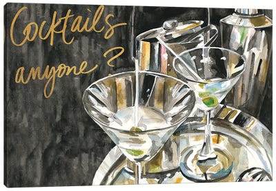 Cocktails Anyone? Canvas Art Print - Martini