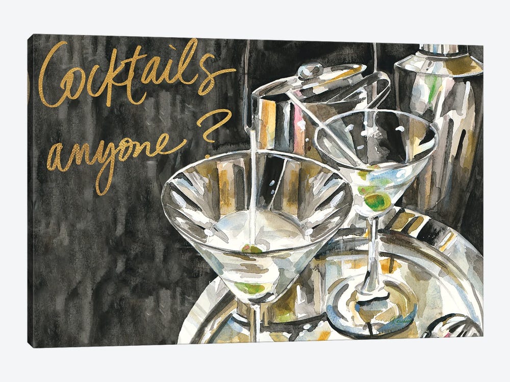 Cocktails Anyone? by Heather A. French-Roussia 1-piece Canvas Artwork