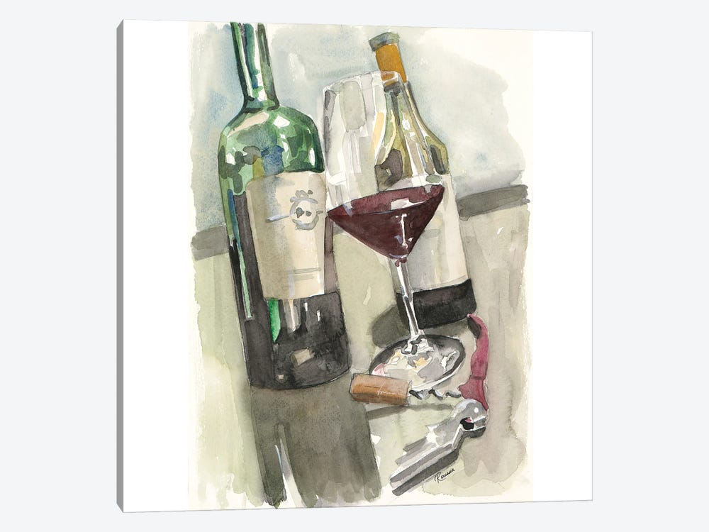 Glass of Red by Heather A. French-Roussia 1-piece Canvas Art Print