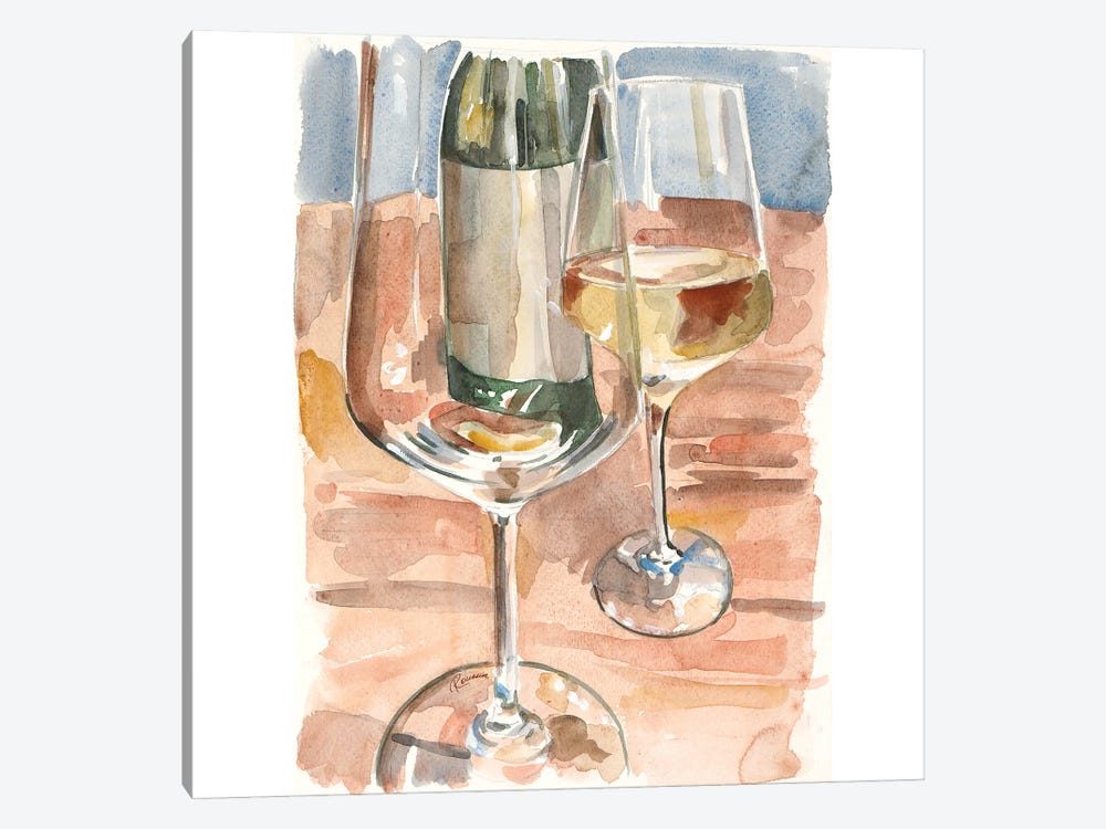 Glass of White by Heather A. French-Roussia 1-piece Canvas Wall Art