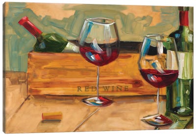 Red Wine Canvas Art Print - Wine Art