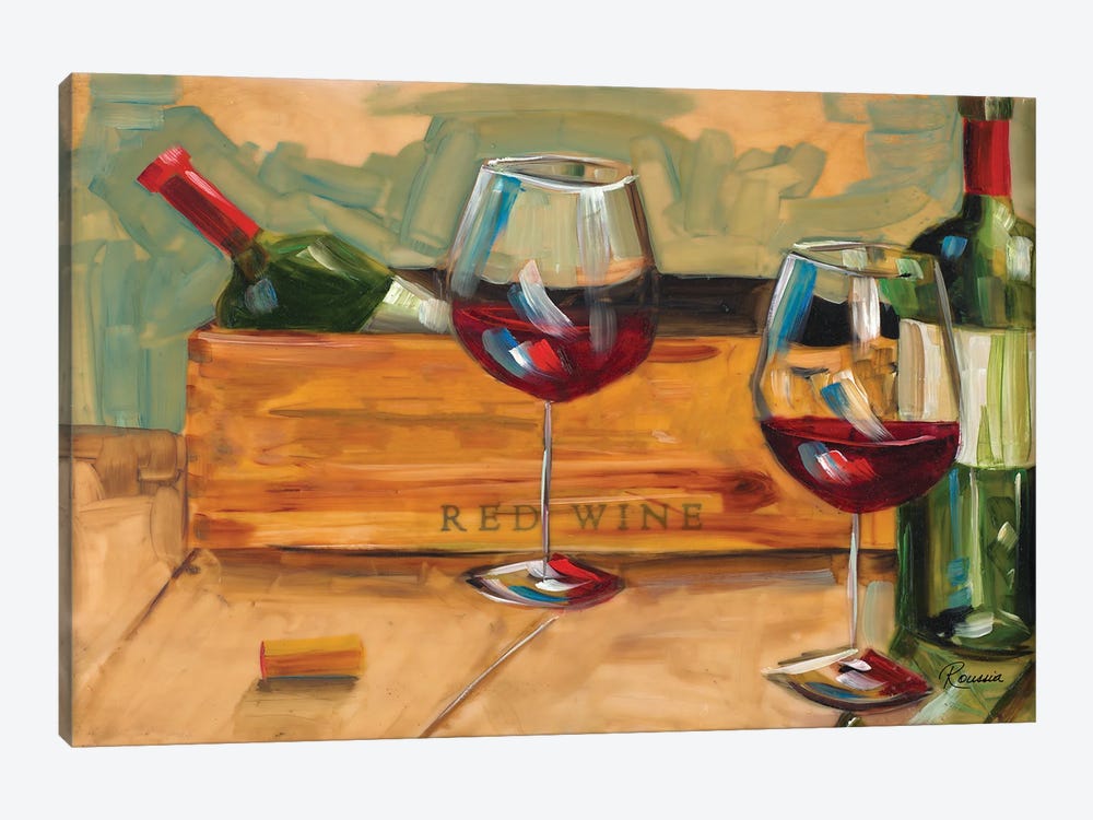 Red Wine by Heather A. French-Roussia 1-piece Canvas Art Print