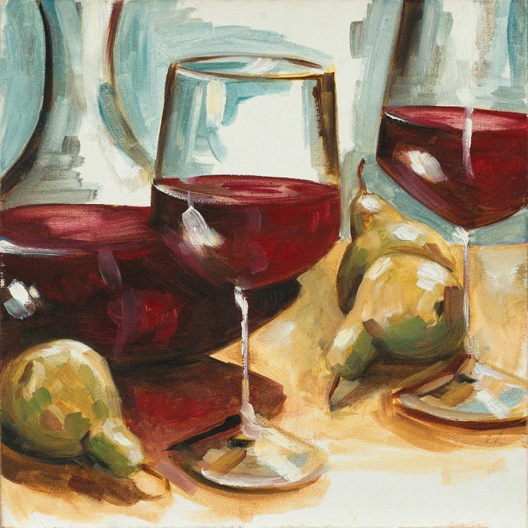Red Wine and Pears by Heather A. French-Roussia wall art