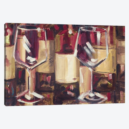 Red Wine with Dinner Canvas Print #FRR43} by Heather A. French-Roussia Canvas Print