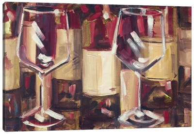 Red Wine with Dinner Canvas Art Print