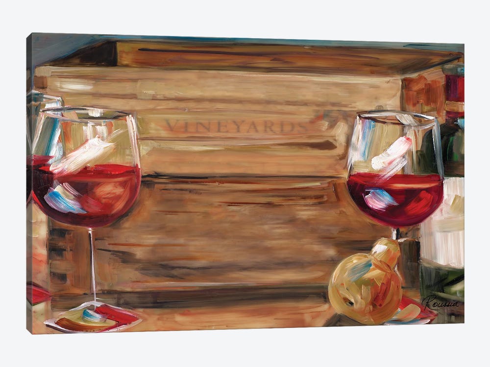 Vineyard Wine by Heather A. French-Roussia 1-piece Canvas Art Print