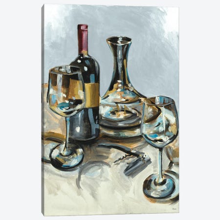Wine with Dinner II Canvas Print #FRR52} by Heather A. French-Roussia Canvas Wall Art