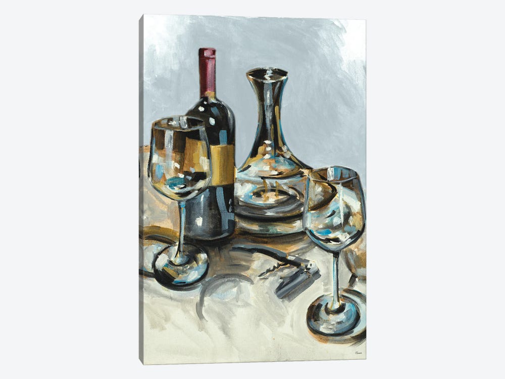 Wine with Dinner II by Heather A. French-Roussia 1-piece Canvas Art Print